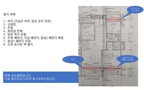 철거 견적 요청 문서 작성 샘플